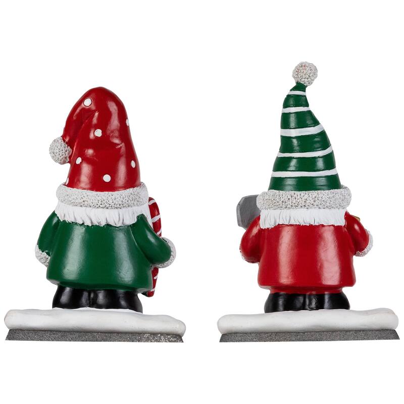 Santa Gnomes Christmas Stocking Holders - 6.25" - Set of 2