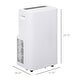 preview thumbnail 7 of 6, HOMCOM 12000 BTU Portable Air Conditioner with Cooling, Dehumidifying, Ventilating Function, White - 17.75''x14.25''x29.75''