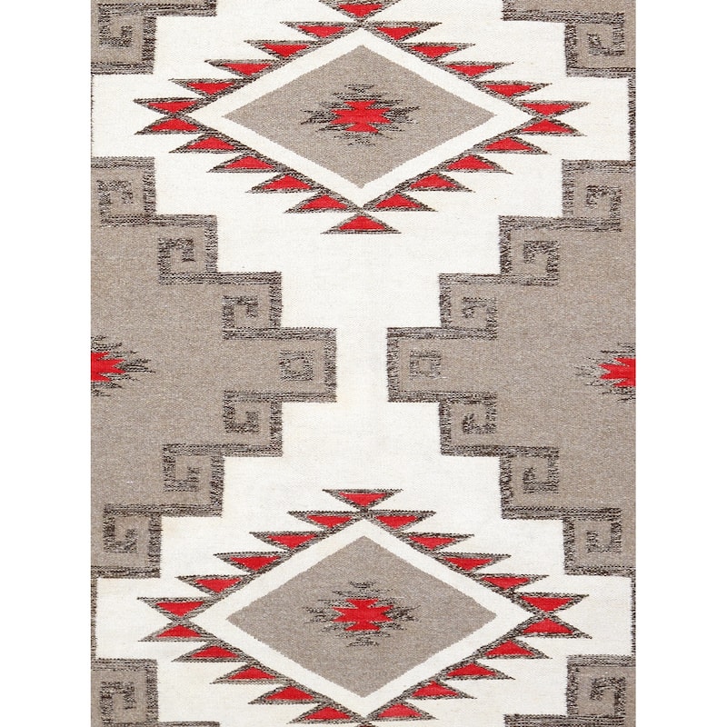 Pasargad Home Tuscany Reversible Wool Ivory Area Rug - 4'11'' X 7' 3''