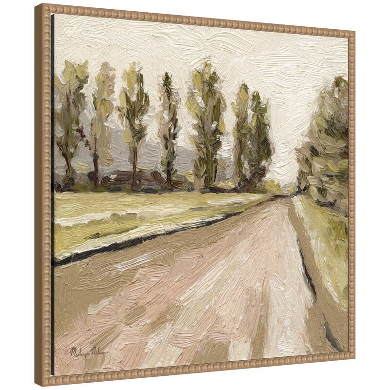 Kate and Laurel Petit View No 9 by Mackenzie Nelson Framed Canvas Wall Art Print - 22 x 22