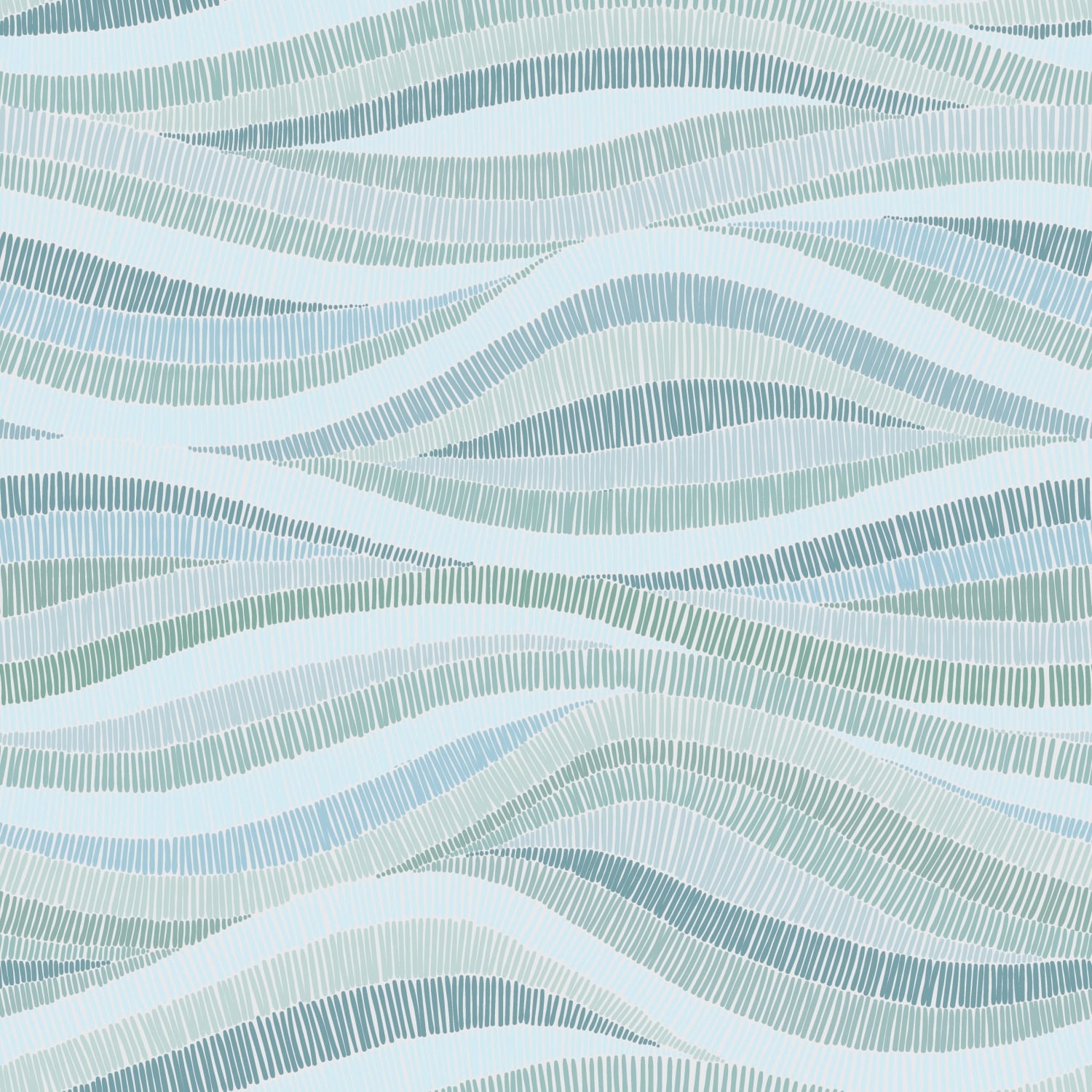 RoomMates Blue & Green Mosaic Waves Peel and Stick Wallpaper