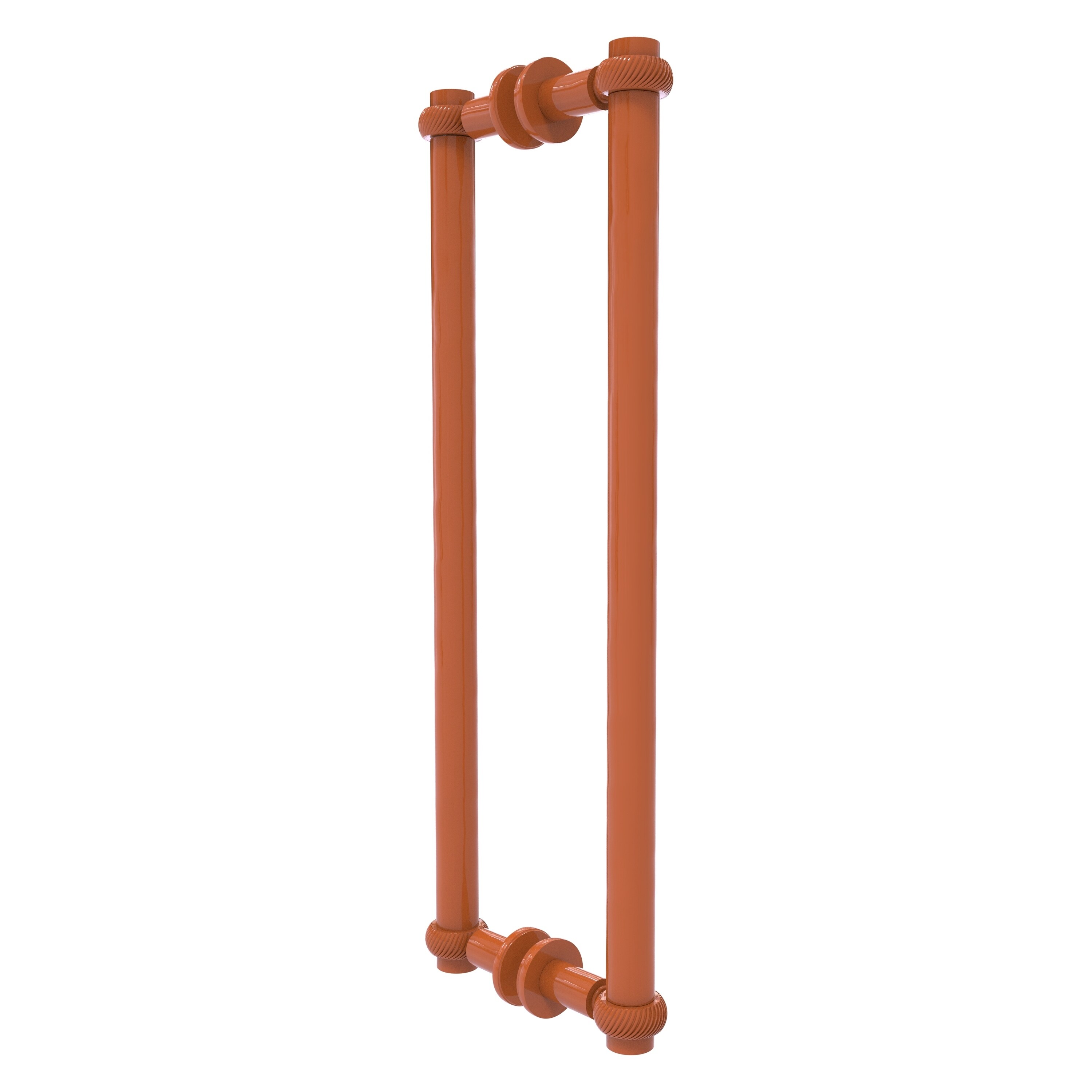 Allied Brass Contemporary 12 Inch Back to Back Shower Door Pull with Twisted Accent