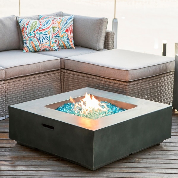 COSIEST Outdoor Square Propane Fire Pit Tank Outside. Opens flyout.