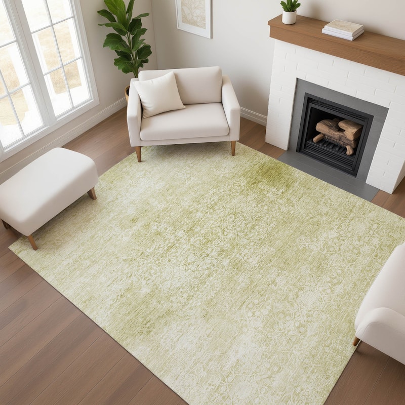 Premium Washable Super Soft Vintage Traditional Mayfield Rug - Wheat - 9' x 12'