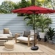 preview thumbnail 41 of 69, Lopes 9-foot Patio Umbrella with Bronze Finish Base Weight Stand Included Red