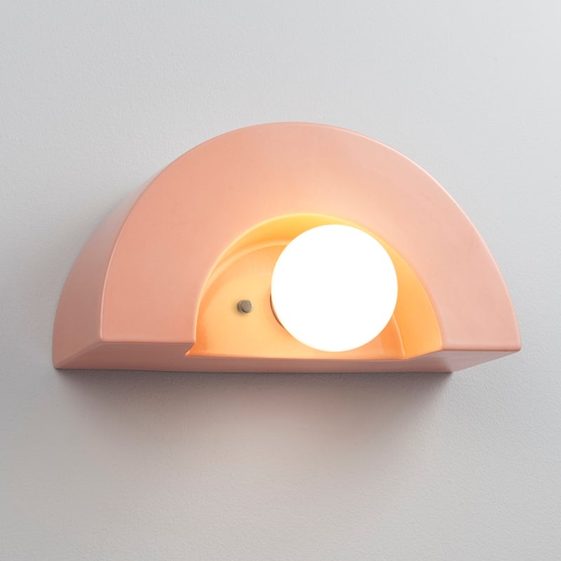 Ceramic Crescent Wall Sconce