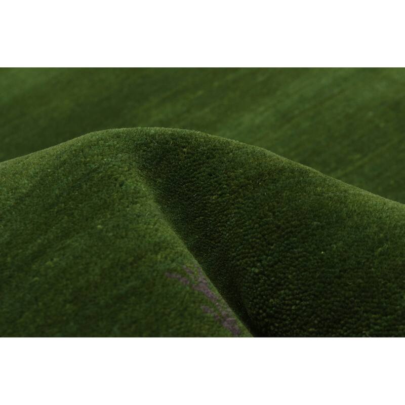 Kashkuli Gabbeh Green Rug 2'6" x 9'10" - 2'6 x 9'10
