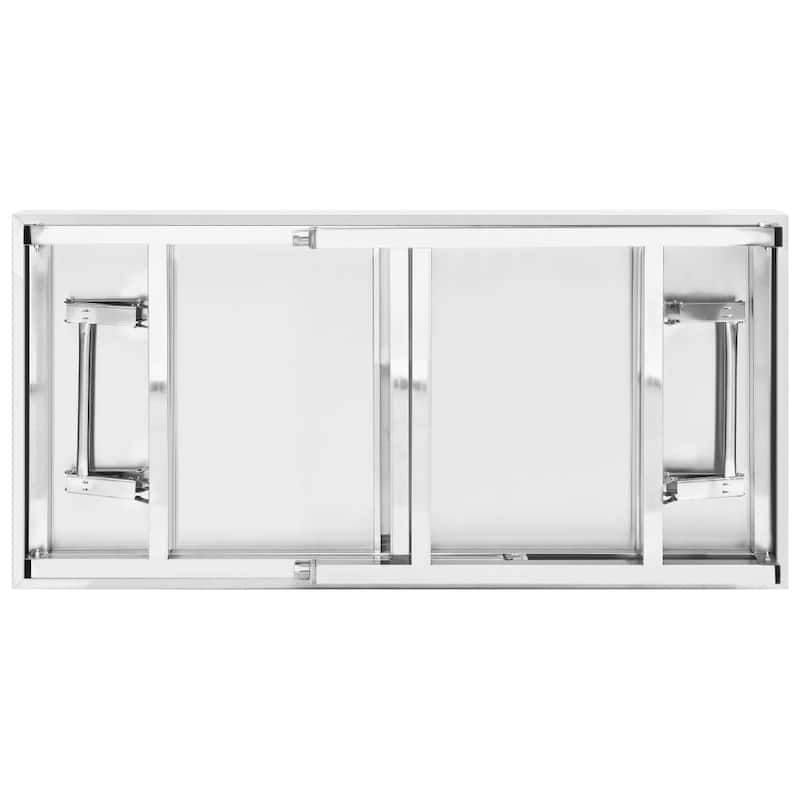 vidaXL Kitchen Work Table Hotel Prep Work Table with underhelf Stainless Steel