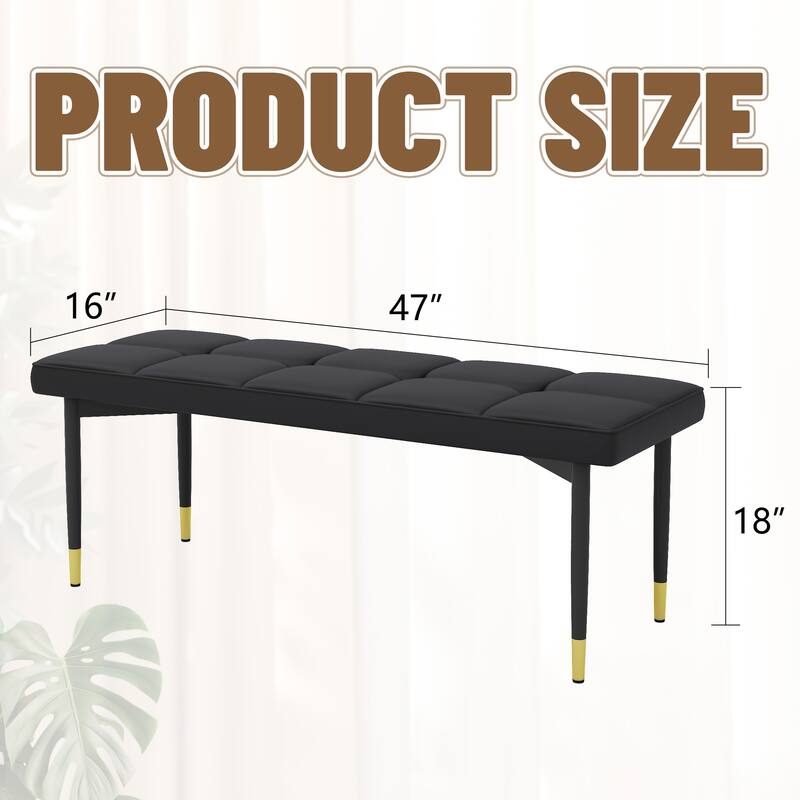 ultifunctional Black Shoe Bench - Black,Gold