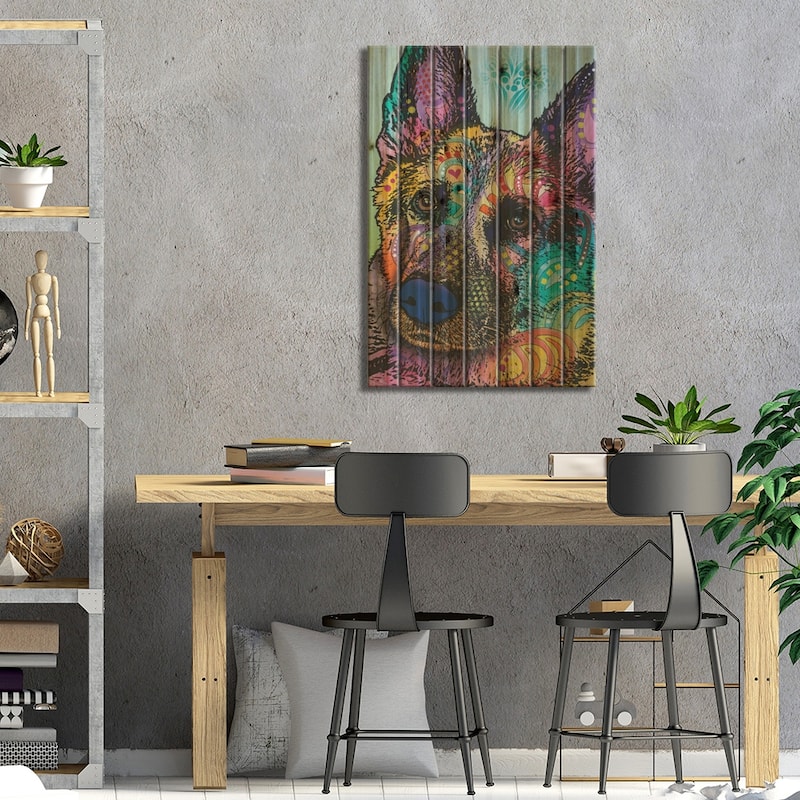 Reza Print On Wood by Dean Russo - Multi-Color