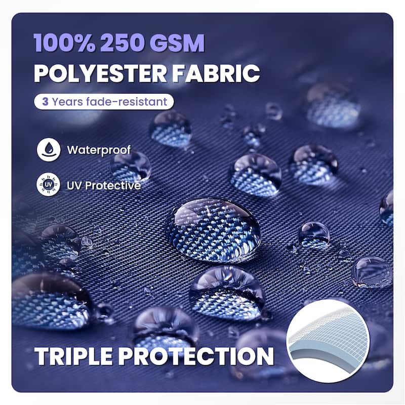 Deluxe 10' x 10' Outdoor Square Double Top Cantilever Umbrella, Base Not Included