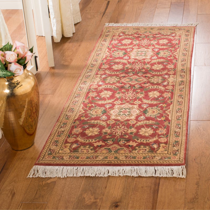SAFAVIEH Couture Hand-knotted Versailles Nantkea Traditional Oriental Silk Rug - 2'6" x 12' Runner - Multi