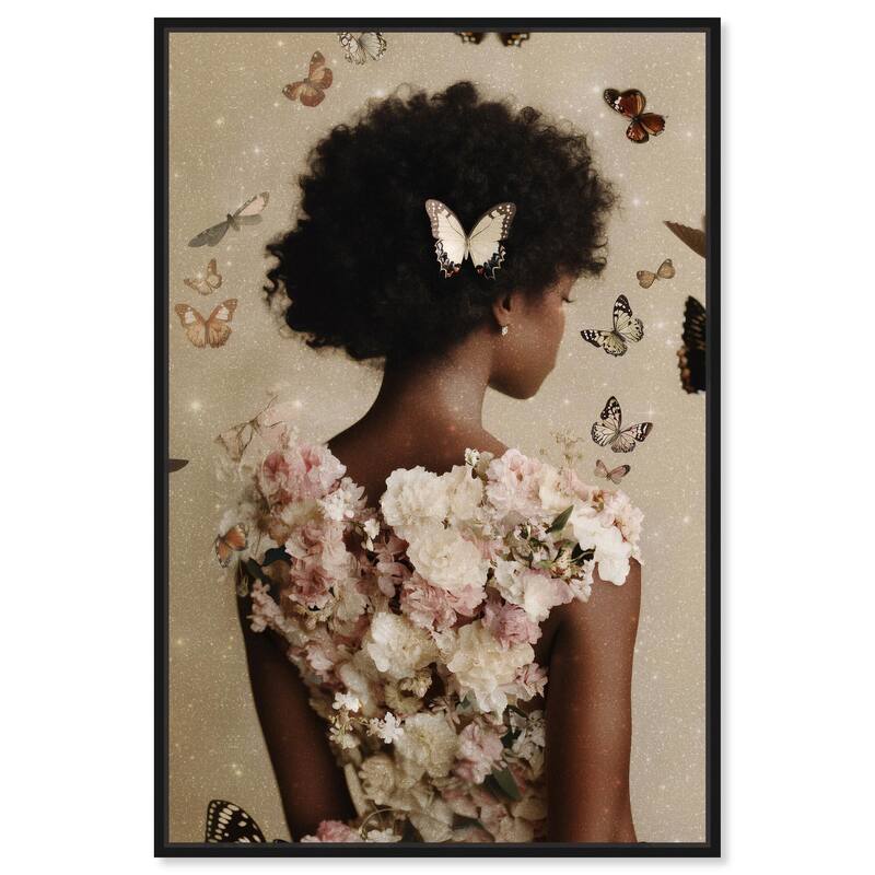 Butterfly Bloom Dress II Canvas by Art Remedy - 10" x 15" - Black