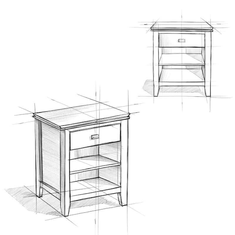 WYNDENHALL Stratford SOLID WOOD 24 inch Wide Bedside Nightstand Table