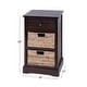 preview thumbnail 43 of 87, Cream, Teal, White or Brown Wood 2 Baskets and 1 Drawer Storage Unit - 16 x 13 x 28