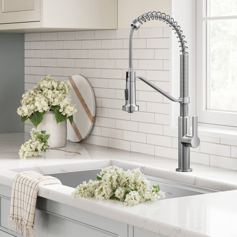 KRAUS Oletto Commercial Style 2-Function Pull Down Kitchen Faucet