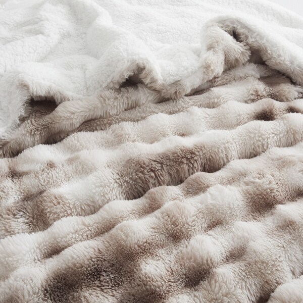 Dual-Side Fluffy Soft Comforter Set, Winter Plush Fuzzy Bedding