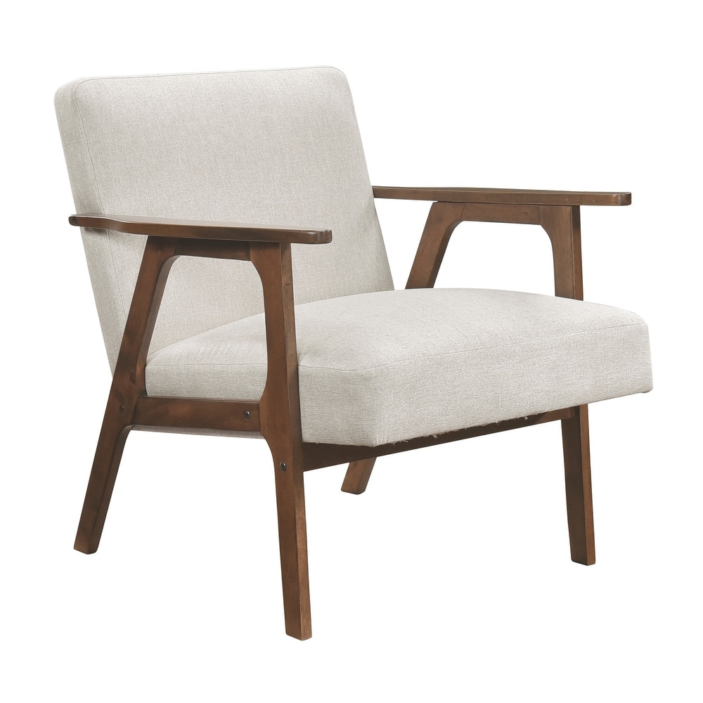 Fremont & Park Dean 27" Textured Fabric Accent Chair - Solid Rubberwood Frame