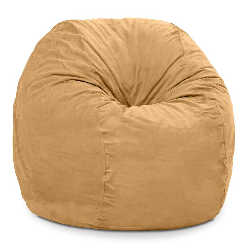 Jaxx Basics 4 Foot Large Adult Bean Bag Chair, Oversized with Filler