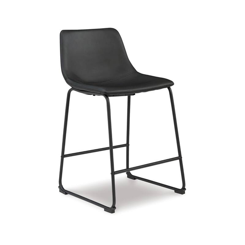 Signature Design by Ashley Centiar Black Bar Stool (Set of 2)