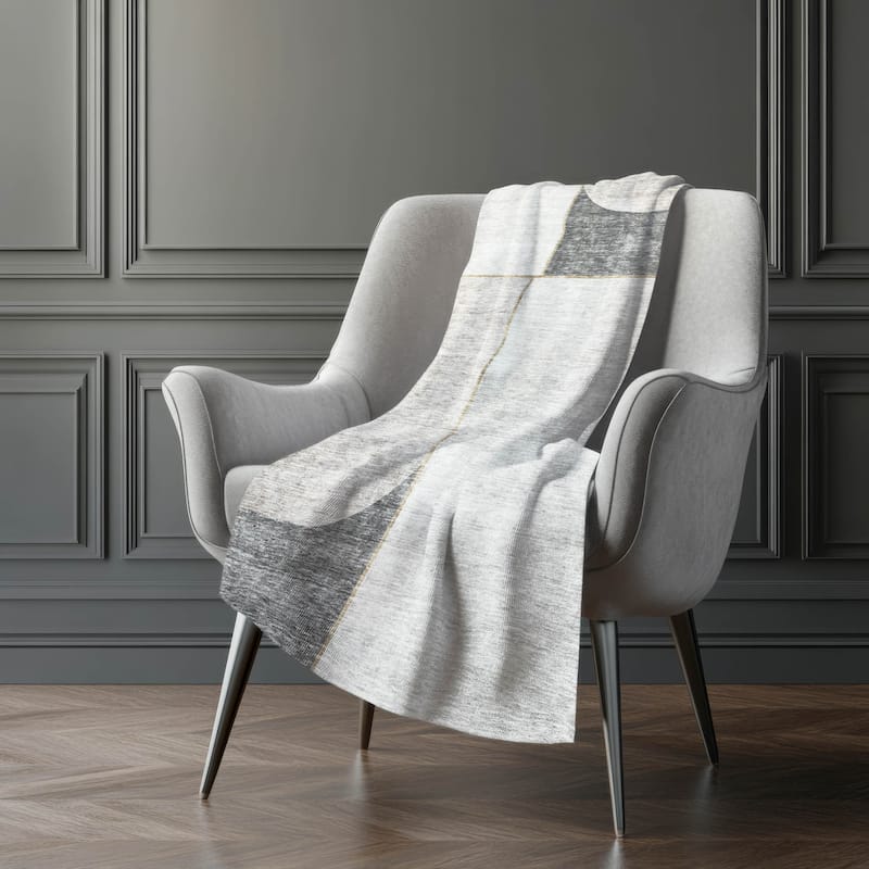 Premium Machine Washable Modern Chic Sherpa Throw Blanket