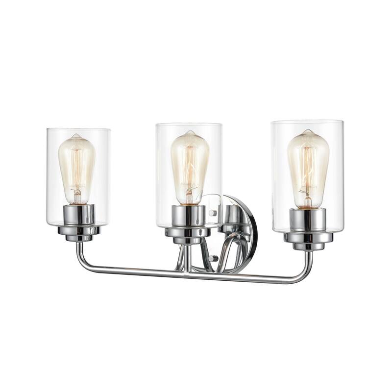 929 Lighting 3 Light Bathroom Vanity Fixture with Clear Glass Shades