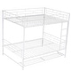 preview thumbnail 21 of 22, Full Over Full Metal Bunk Bed with Shelf & Guardrails - Sleek and Functional