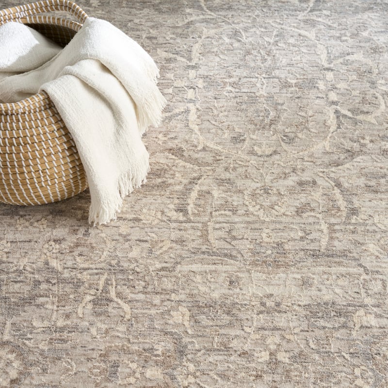 Nourison Shadows Indoor only Grey Persian Area Rug