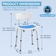 preview thumbnail 9 of 7, Shower Chair for Shower and Bathtub with Removable Back, 6 Levels Height Adjustable, 400 LBS Weight Capacity