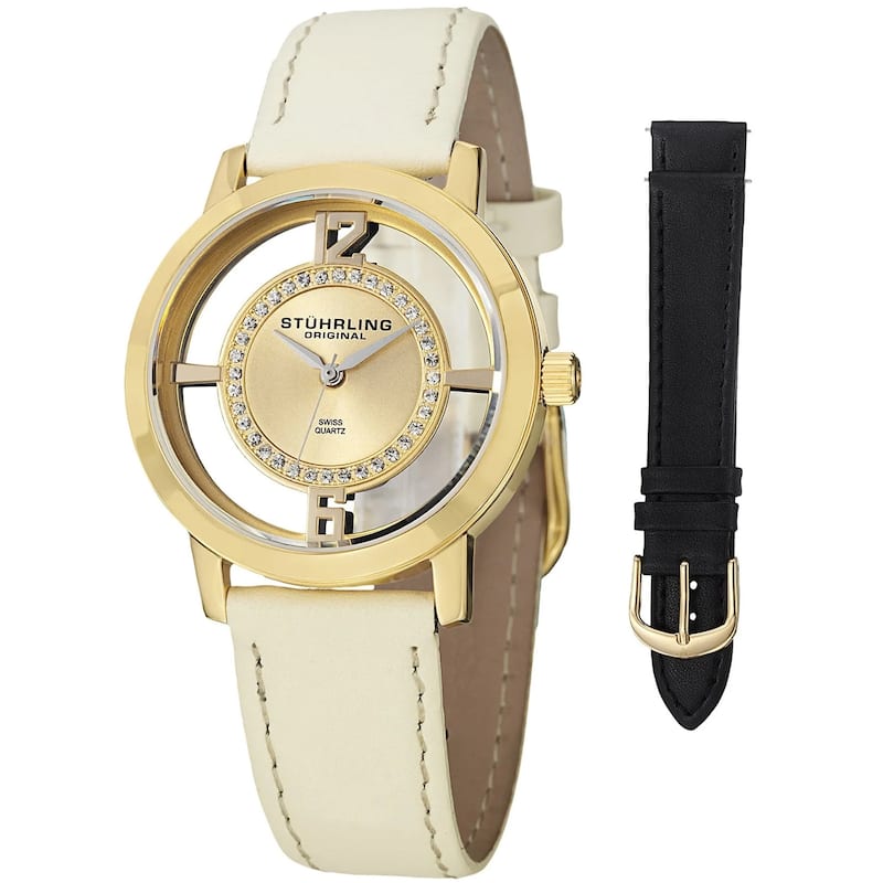 Stuhrling Women's Winchester Gold Dial Watch - 388L2.SET.02 - 6 (36)
