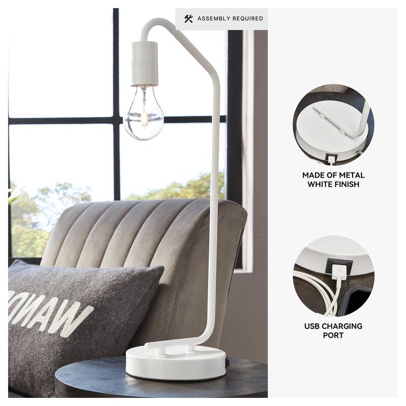 Signature Design by Ashley Covybend Metal Table Lamp - 7"W x 6"D x 21"H