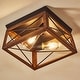 Flush Mount Ceiling Lights that Match The Gray Barn Farmhouse 6-Light Rustic Drum Chandelier Island Light for Dining Room - W21.5"x H28"