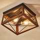 Flush Mount Ceiling Lights that Match 4 - Light Coastal Hand-woven Drum Chandelier - 19.7 in. W x 90.6 in. H