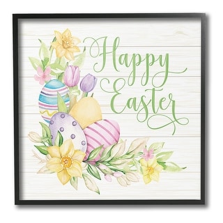 Stupell Happy Easter Daffodils Framed Giclee Art Design By Mollie B. - Bed Bath & Beyond - 40481729