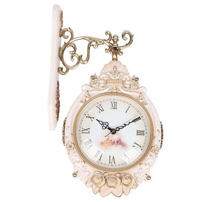 Double-Sided Metal Wall Clock