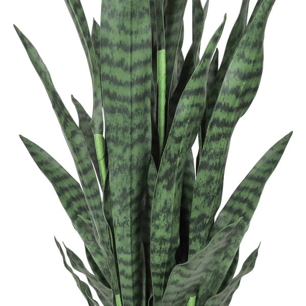 4ft Artificial Sansevieria Snake Plant in Black Pot - 48" H x 15" W x 15"  DP - On Sale - Bed Bath & Beyond - 42094357