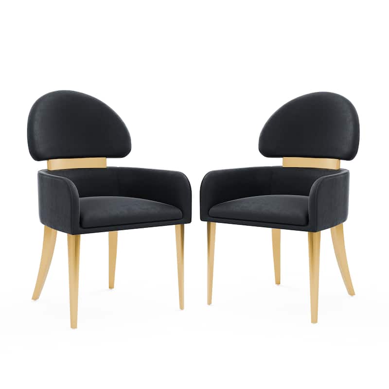 Furniture of America Luvien Modern Padded Fabric Dining Chairs (Set of 2)