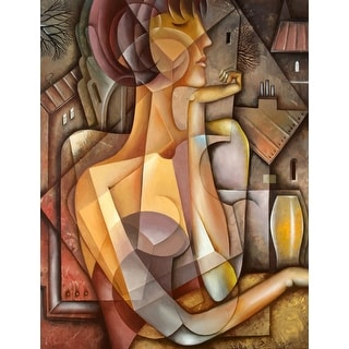 Cubism Bathing Cubism Woman Gallery Wrap For Wall Home Decor - 36x48x2 inches - Bed ...