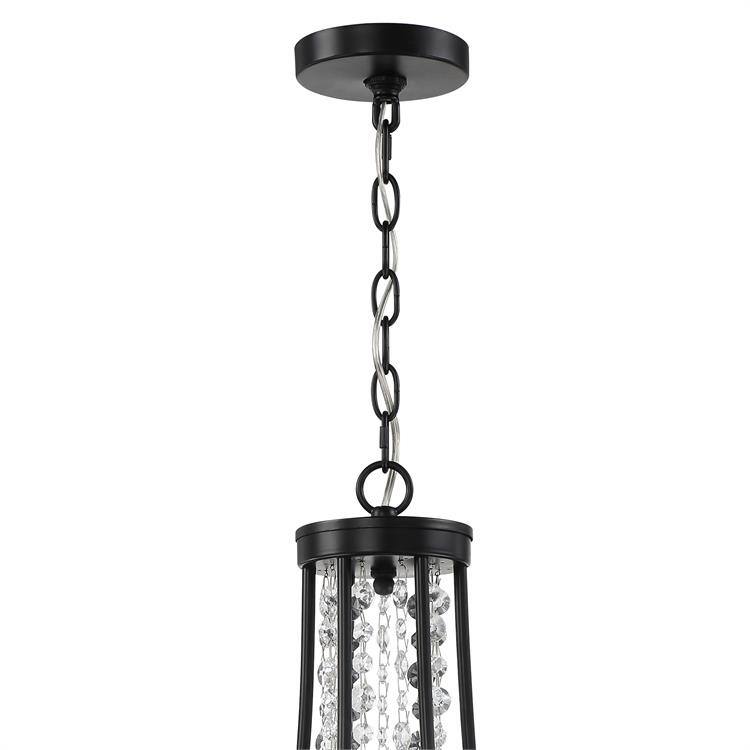 Gabrielle 6 Light Matte Black Chandelier - 28'' W x 30'' H
