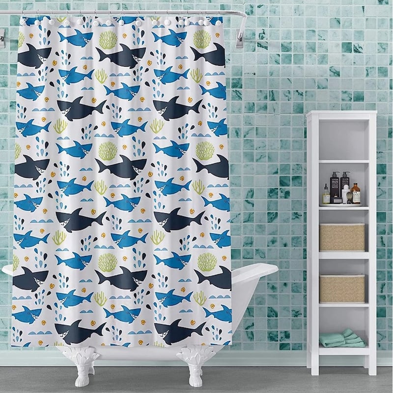 Fun Modern Shower Curtain PEVA Vinyl Printed 72x72 in Colorful Styles