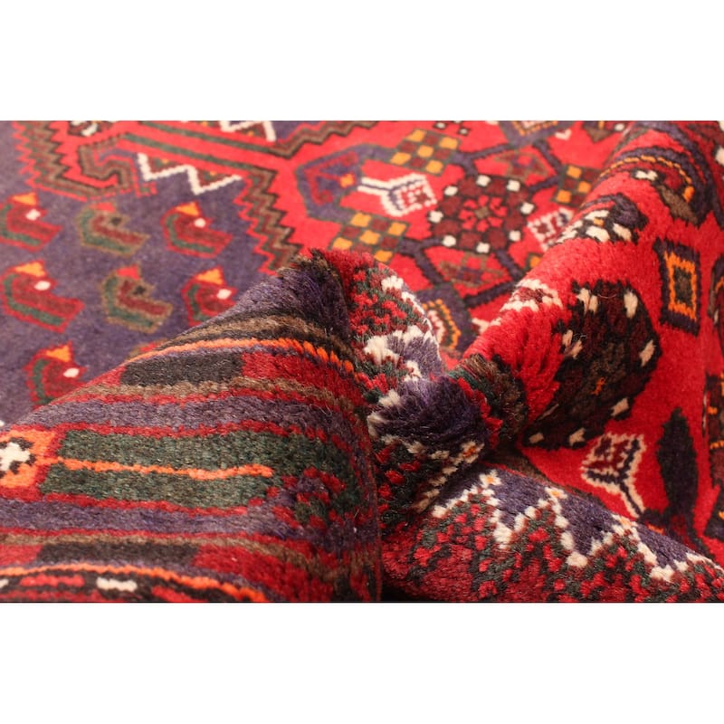 ECARPETGALLERY Hand-knotted Andelz Red Wool Rug - 4'2 x 6'7