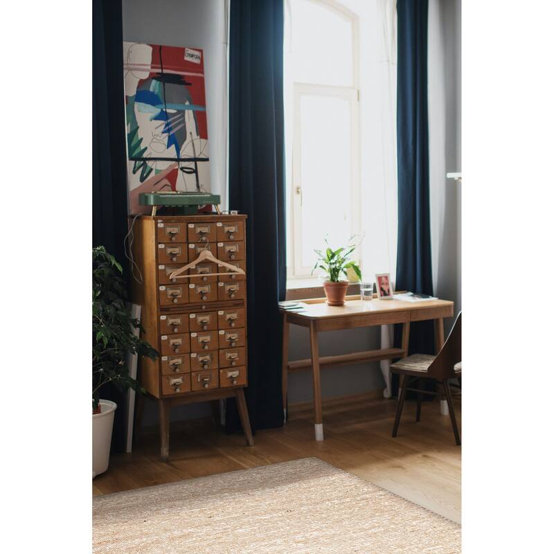 ECARPETGALLERY Braid weave Sienna Tan Wool Rug - 5'0 x 8'2