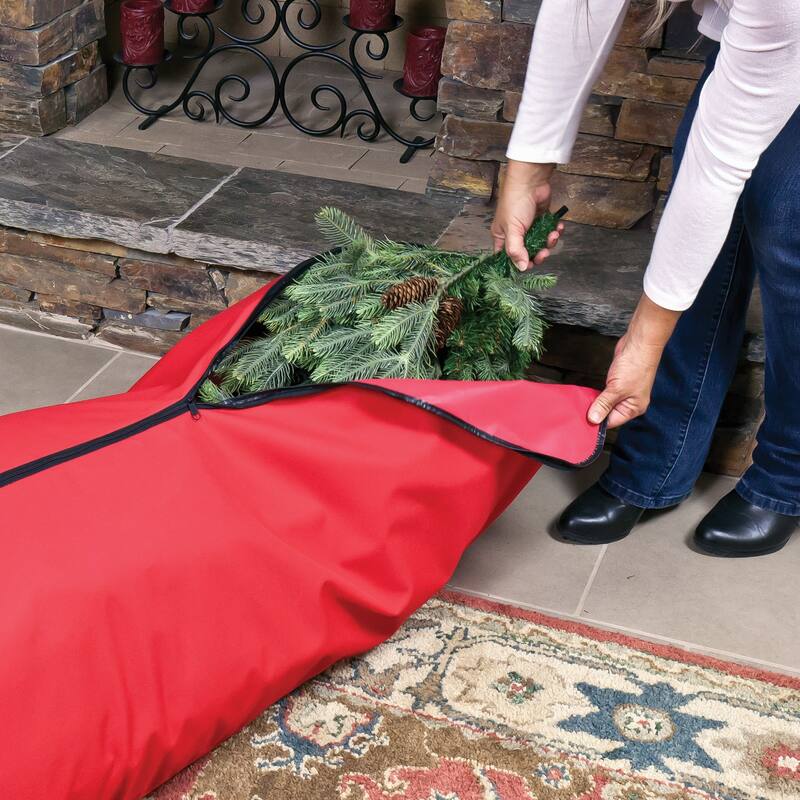Red Rolling Christmas Tree Storage Bag for Trees