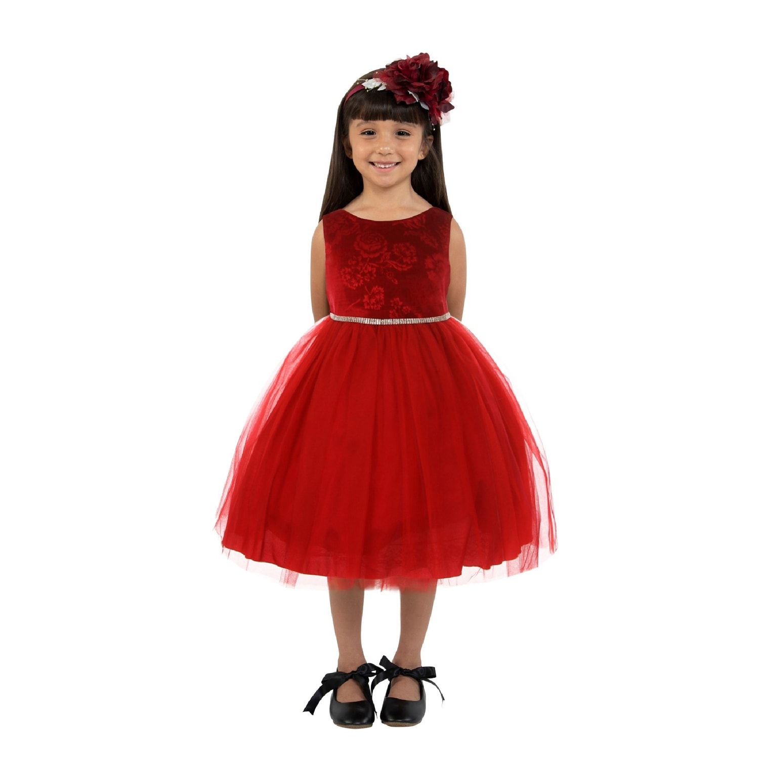kids red christmas dress