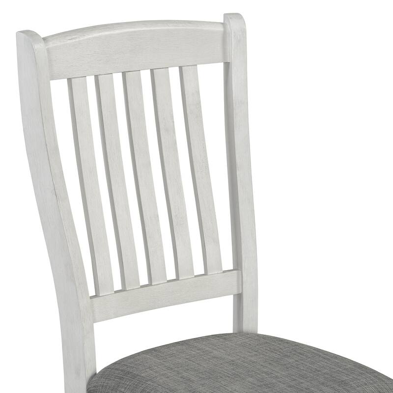 7-Piece Dining Table Set for 6 with Upholstered Chairs, Wood Dining Table Set with Shaped Legs for Kitchen & Dining Room