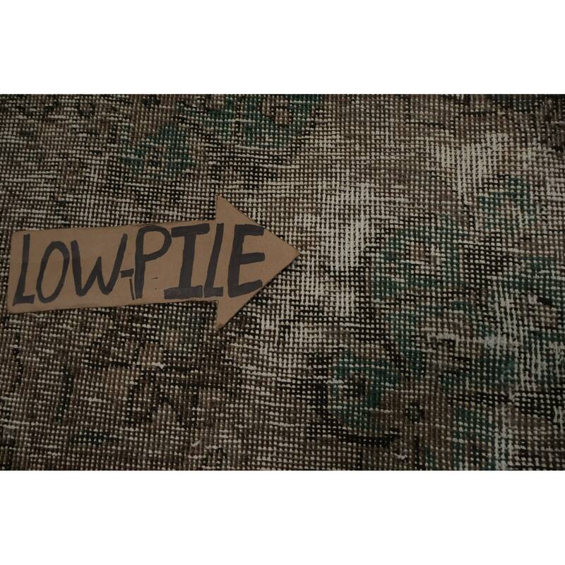 Hand Knotted Oriental 100% Wool Carpet Traditional Medallion Brown Tabriz Area Rug - 12' 10'' X 9' 1''