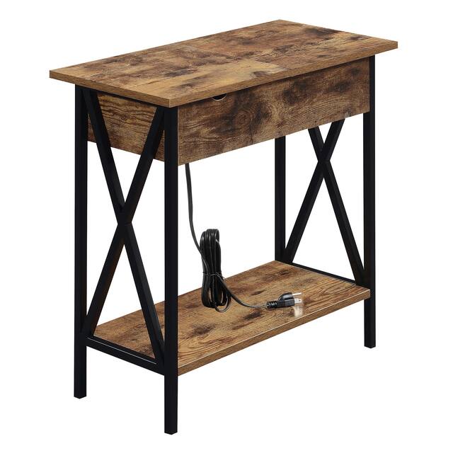 Carbon Loft Ehrlich Flip-top End Table with Charging Station