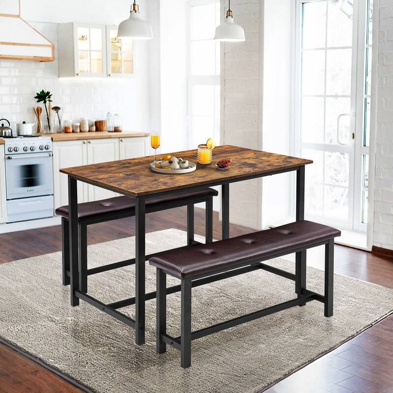 Industrial style dining table and chairs