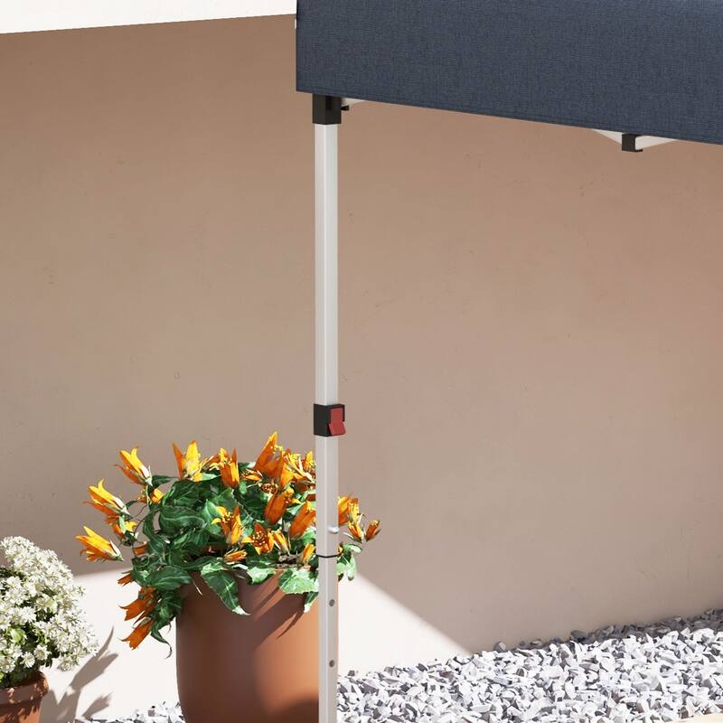 Outsunny 10' x 10' Pop Up Canopy with 3 Sidewalls, Leg Weight Bags and Carry Bag, Height Adjustable Party Tent
