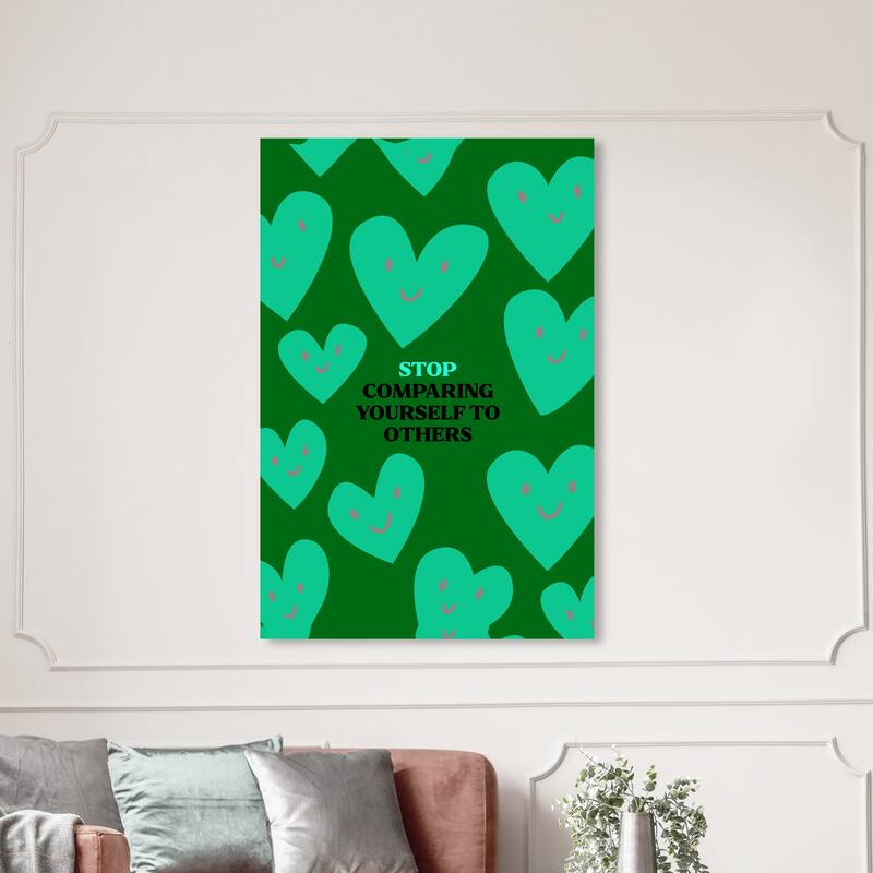 Wynwood Studio Canvas Typography and Quotes Only one like you Pink and Light Red Modern & Contemporary Wall Art Canvas Print - 54 x 36